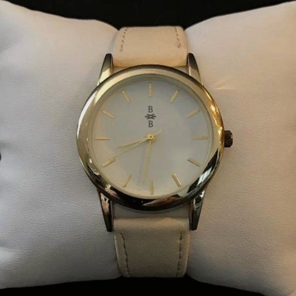 BB Accessories - BB Gold-Tone & Cream Colored Watch